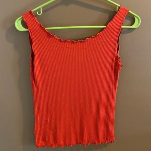 Red crop top